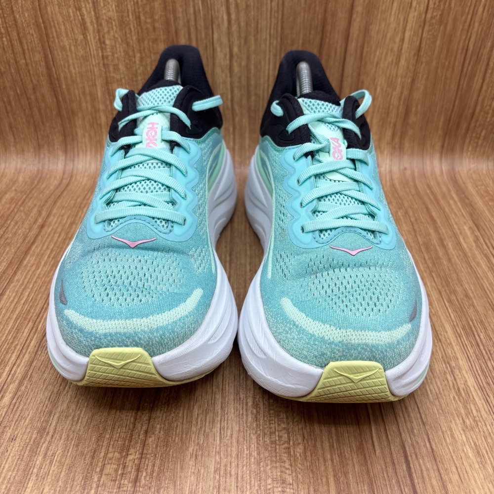 Hoka Bondi 9 Running Shoes Women's 10 B Aqua Pink 1127952 Sneakers - Picture 2 of 8